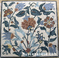 Marble Mosaic Flower Design (MF 006)