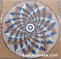Marble Mosaic Geometric Design (MG 119)