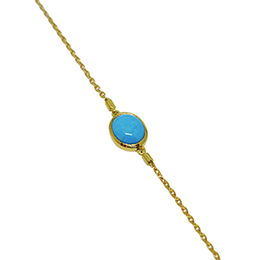 Gold Bracelet: Oriental Turquoise