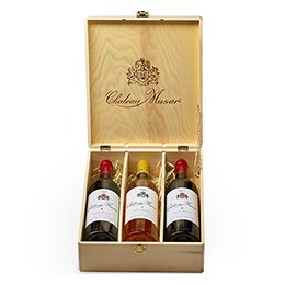 Wine: Chateau Musar, Red, White, Prestige, Wooden