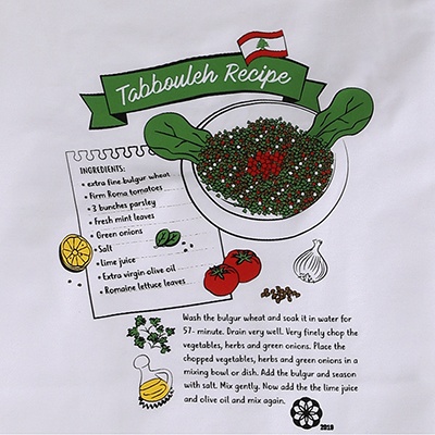 Apron: Tabbouleh Recipe, White