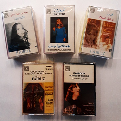 Cassettes Fairuz: Nakhba, Bhebbak, Taratil, Good Friday, 10 Annees