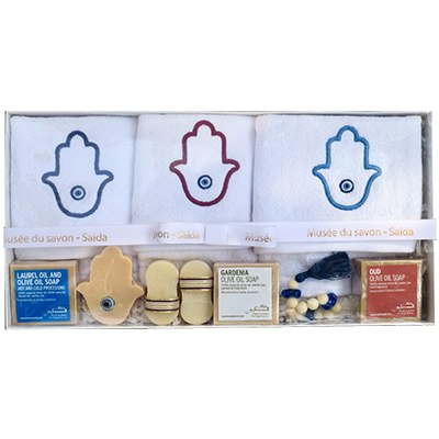 Box: Soap and Hand of Fatima Towels