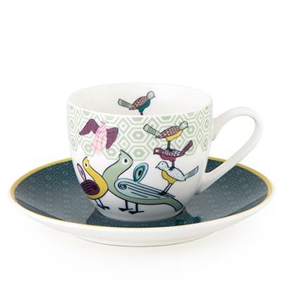  Coffee Cups and Saucers,  Birds of Paradise, Images d'Orient
