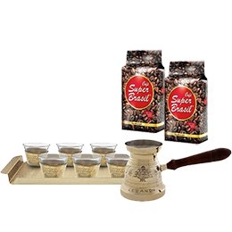 Coffee Kit (Pot, Cups, Tray, Coffee Packs)