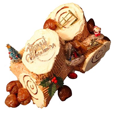 Buche de Noel: Marron (Chestnuts), 8 people