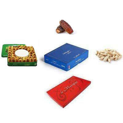Ramadan Delight Gift Box (Sweets, Dates, Marzipan, Pine Nuts)